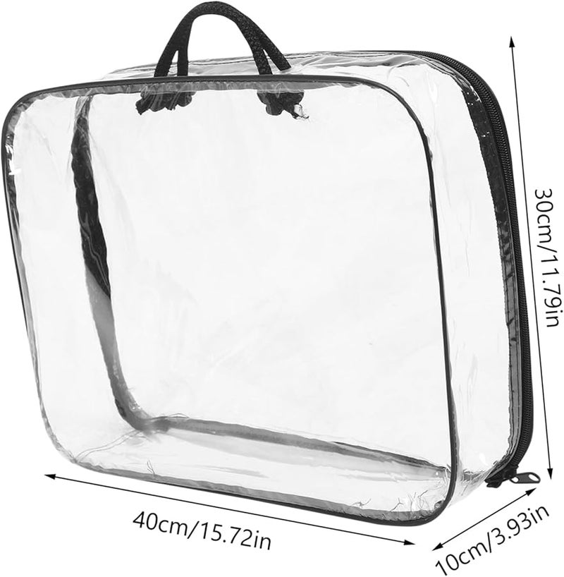 حقيبة تخزين كبيرة شفافة بمقابض لتنظيم السفر في غرفة اللعب خفيفة الوزن - Image 2